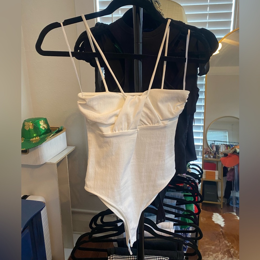 White Zara Halterneck Bodysuit